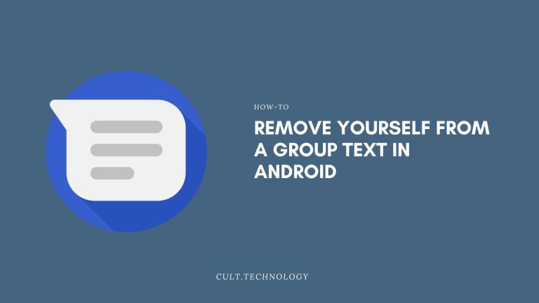 Remove Yourself From A Group Text On Android
