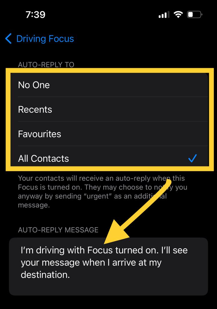 auto reply custom message