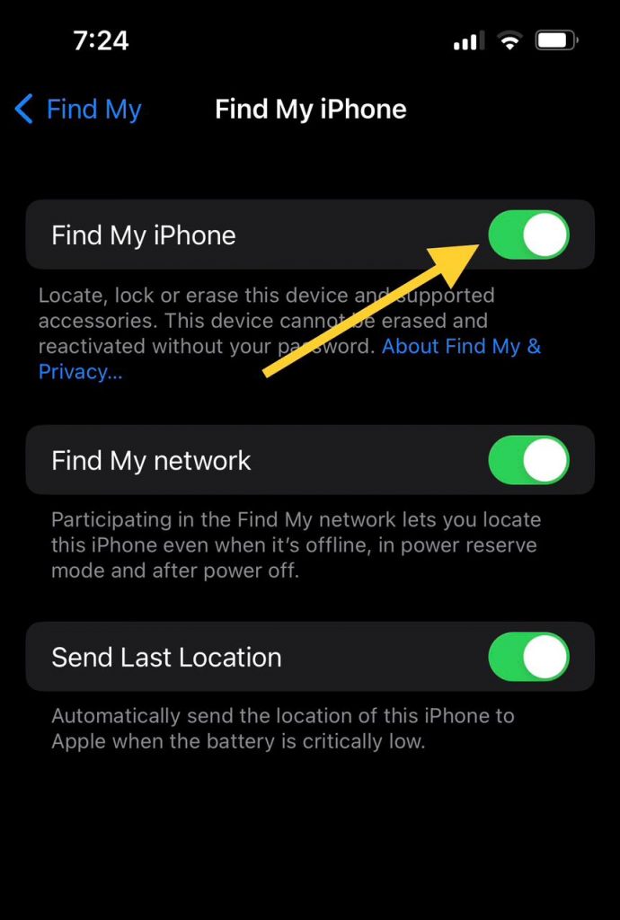 find my option under settings