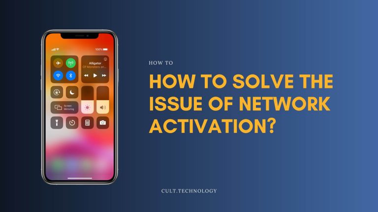 how to solve network activation issu